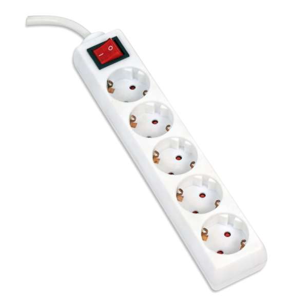 Power Protector Omega 5m 5 Sockets White