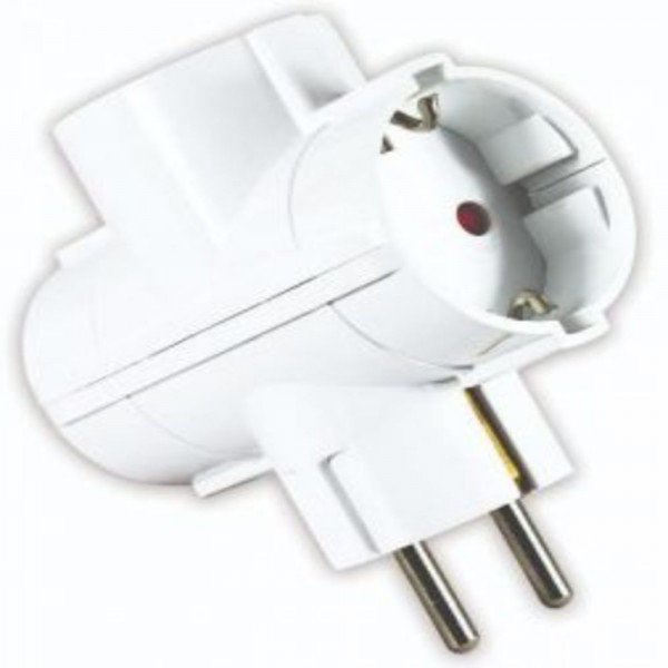 Three-way power adapter