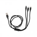 USB Cable 3in1 Micro USB, Type-C & Lightning 1m MOYE