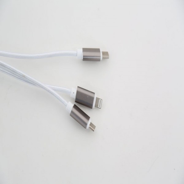 USB Cable 3in1 Micro USB, Type-C & Lightning 1.2m Omega