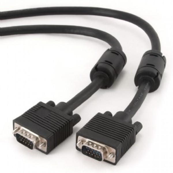 Cable VGA 1.8m Cablexpert Dual Shielded 2*Ferrite Core Black