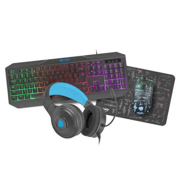 Gaming Set Fury Thunderstreak 3.0 4IN1 Keyboard+Mouse+Headphones+Mouse Pad RGB