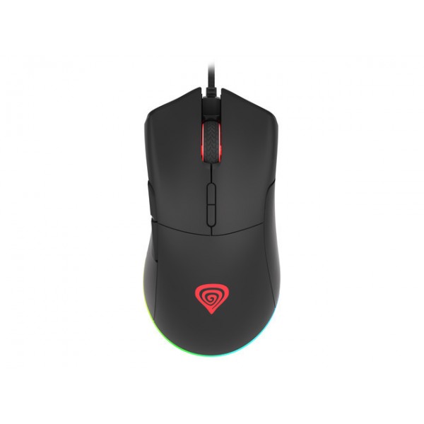 Mouse Genesis Gaming Krypton 290 6400DPI RGB Black w/Software