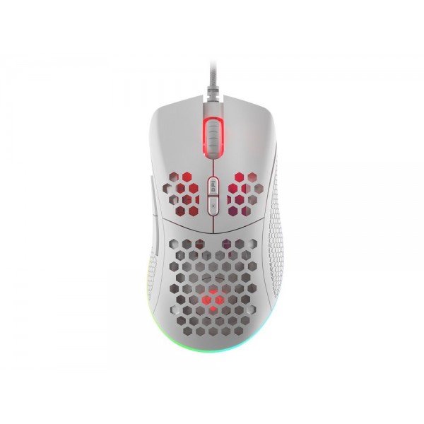 Mouse Genesis Gaming Krypton 550 8000DPI RGB Lightweight White