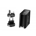 USB Universal Power Charger Tellur PDHC1 48W Type-C PD 30W /USB QC 3.0 18W EU, US, UK Black