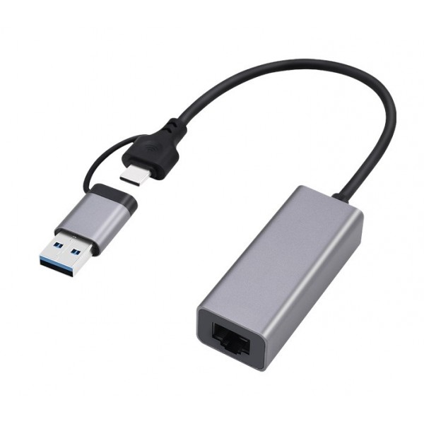 USB to RJ-45 LAN USB3.0 + Type-C to Gigabit Ethernet Adapter Gembird