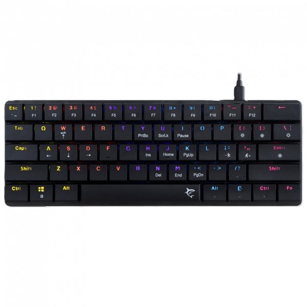 Keyboard White Shark Gaming Nagamaki Mechanical RGB Black Red Switch
