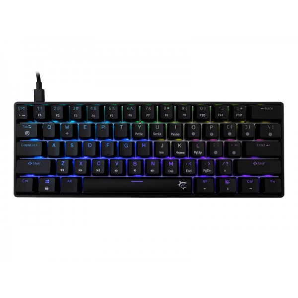 Keyboard White Shark Gaming Shinobi 2 60% Mechanical RGB Black Blue Switch Hot-Swap
