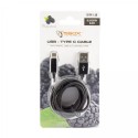 Cable USB 2.0 AM to Type-C 1.5m SBOX Braided Fruity Black