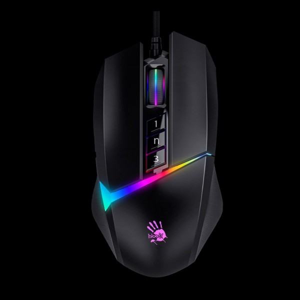 Mouse A4 W60 MAX Bloody Gaming Stone Black Activated 10000dpi