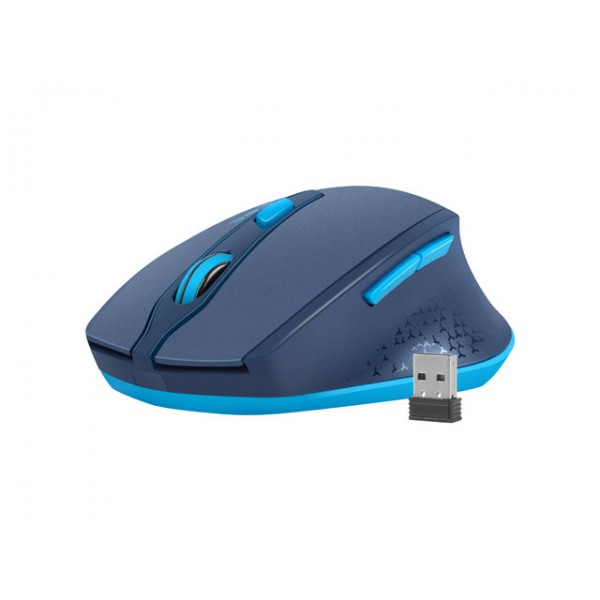 Mouse Natec Siskin Silent Wireless 2400DPI Black-Blue
