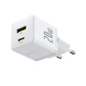 USB Universal Power Charger Baseus Palm 20W w/USB-C Cable White
