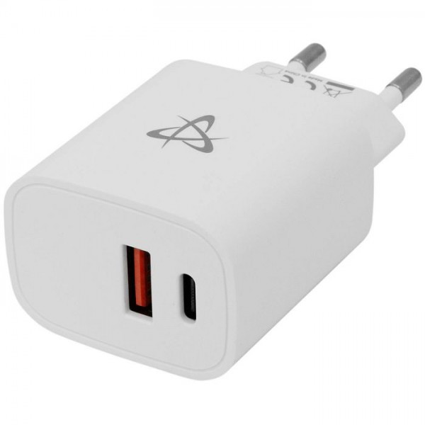 USB Universal Power Charger SBOX Type-C 20W 2xPort QC3 PD White
