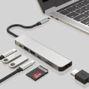 Docking Station SBOX 7in1 Type C HDMI, USB-C/2xUSB 3.0/Card Reader