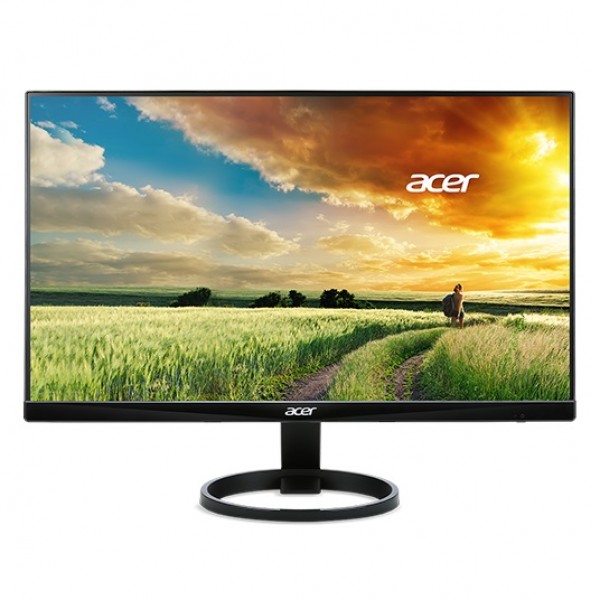 Monitor 24" Acer R240HY IPS FHD, HDMI, DVI, VGA, Slim Bezel, Black